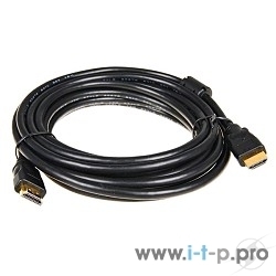 Кабель 5bites APC-014-010 HDMI M / HDMI M V1.4b, высокоскоростной, ethernet+3D, зол.разъемы, ферр.кольца, 1м.