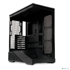 Компьютерный корпус без блока питания HSPD F711-TGbK, Panoramic Full Tower, Black, TG, 0.7 SPCC, no fans ATX, mATX, mITX 190/420/280мм 2x2.5