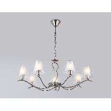 Люстра Ambrella light LH57083/7 SN/FR никель/белый матовый E14/7 max 40W D840*790