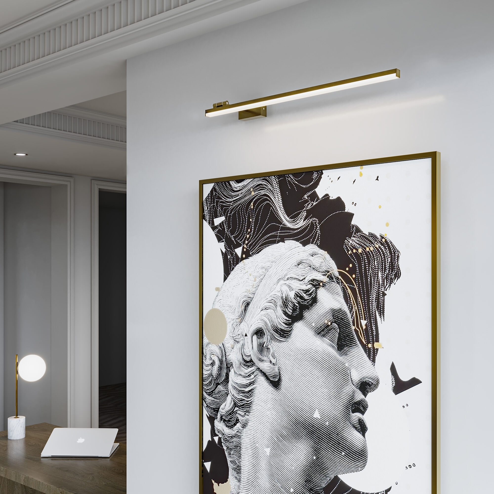 40155/LED / Светильник настенный светодиодный Acento латунь 3000K