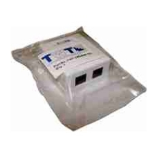 Розетка TWT (TWT-SM2-4512-WH) настенная 1 порт RJ-45 категории 5е и 1 порт RJ-12. UTP. белая