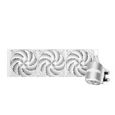 Система охлаждения Water Cooling System PCCooler DE360 Pro WH (300W, 360мм, White, ARGB Pump, Fans: 3x120мм, 86.73CFM, 32dBA, 2200RPM/Pump height 57мм, 28dBA, 3200RPM, Rad thickness 27мм/S: 1851, 1700, 1200, 115X, AM5, AM4, AM3)