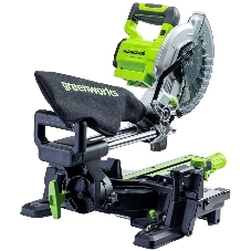 Торцовочная пила аккумуляторная GreenWorks GD24MS216, 24V, б/щ, c 1х5 АКБ Ач и ЗУ (1501707UG)