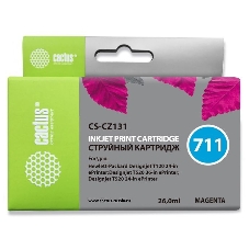Картридж струйный Cactus CS-CZ131 №711 пурпурный (26 мл) для HP DesignJet T120/T520