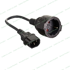 Кабель-переходник (UPS->розетка) ExeGate Power EC-30P (C14->Евророзетка) VDE-250V-3*0.75-CU, 0.15м