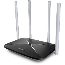 Беспроводный маршрутизатор Mercusys AC12, Dual Band, (867Мбит/с на 5 ГГц + 300Мбит/с на 2,4 ГГц)4 порта 100 Мбит/с, 4 фиксированных антенны