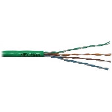 Кабель NEOMAX NM710021 U/UTP cat.5e 4x2x0.52, 24 AWG, Медь, внутренний, PVCLS нг(А)-LSLTx, 305м, зеленый