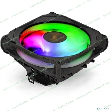 Кулер для процессора ExeGate Dark Magic EE400XL-PWM.RGb черный, 120 мм, алюминий, 2000 об/мин, 24 дБ, 4 pin, 125 Вт, 67 мм