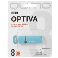 Флешка USB QUMO 8Gb, Optiva 02 Black QM8GUD-OP2 черный