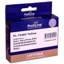 Картридж струйный ProfiLine PL-T0484 для принтеров Epson StylusPhoto R200/R220/R300/R300M/R320/R325/R340/RX500/RX600/RX620 Yellow водн