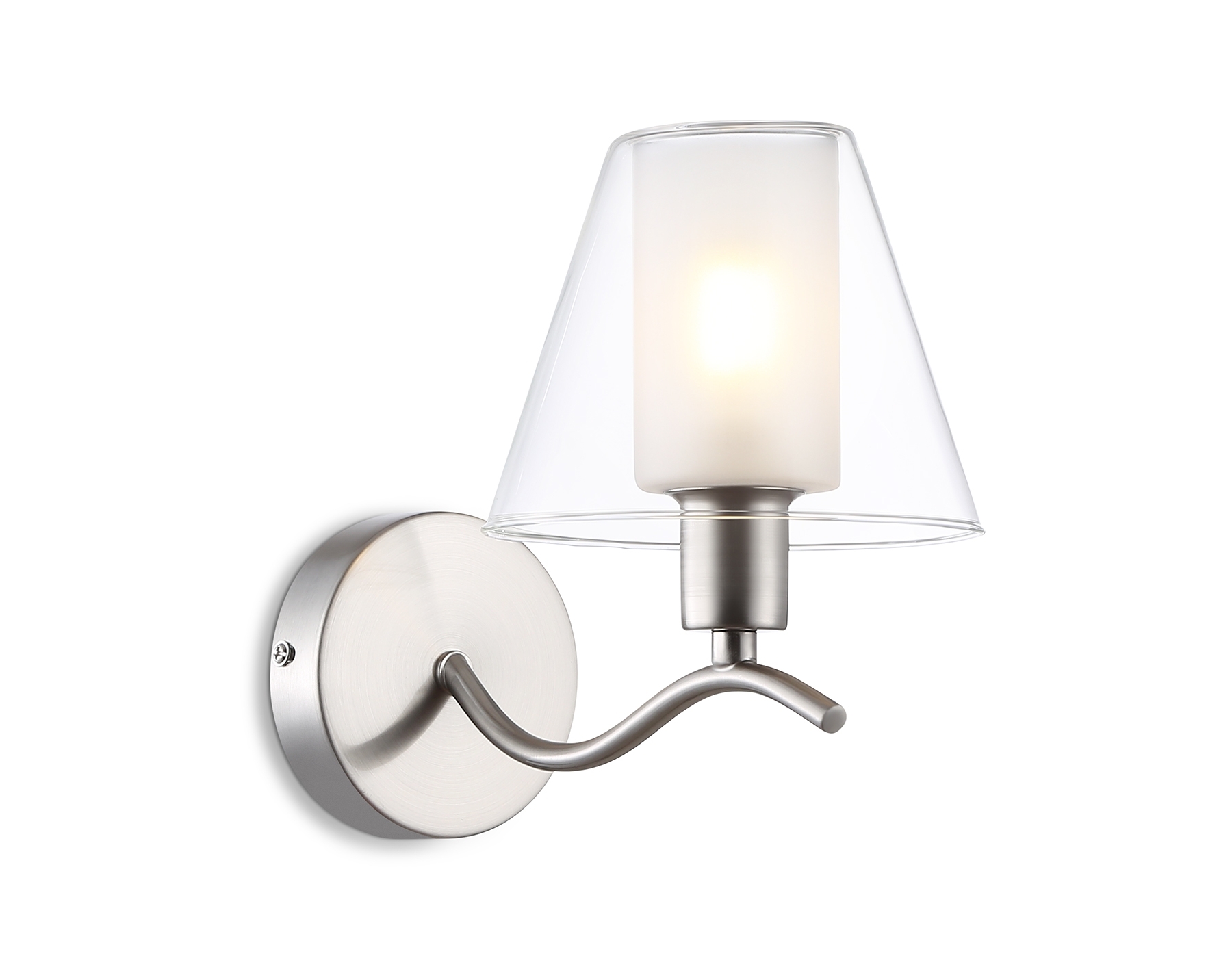 Настенный светильник Ambrella light LH57085 SN/FR никель/белый матовый E14 max 40W 230*140*200