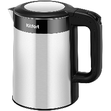 Чайник электрический Kitfort КТ-6691 1.5л. 1500Вт черный/нержавеющая сталь корпус: нерж.сталь/пластик