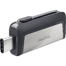 Флешка USB SanDisk DDC2 Ultra Dual (SDDDC2-032G-G46), 128Gb, USB 3.0/USB 3.1 Type C, R/W 150/30, серый/черный