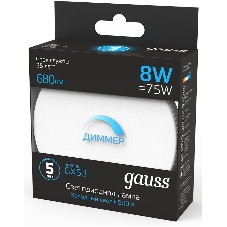 Лампа cветодиодная Gauss GX53 8W 680lm 6500K диммируемая LED