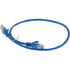 Патч-корд UTP Cablexpert cat.5e, 0.5м, литой, многожильный, синий