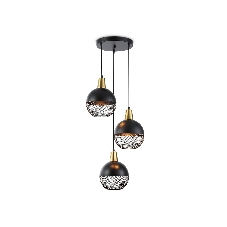 Светильник Ambrella light TR8505/3 BK/CP черный/медь E27/3 max 60W D410*1000
