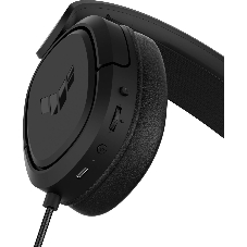 Гарнитура ASUS TUF Gaming H1 Wireless чёрный, беспроводная + проводная, USB/USB-C, до 15 ч, виртуальный 7.1, шумоподавление микрофона