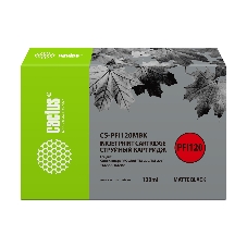 Картридж струйный Cactus CS-PFI120MBK черный матовый (130мл) для Canon imagePROGRAF TM-200/TM-205/TM-300/TM-305 Картридж струйный Cactus CS-PFI120MBK черный матовый (130мл) для Canon imagePROGRAF TM-200/TM-205/TM-300/TM-305