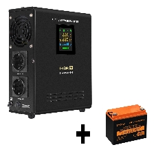Комплект Источник бесперебойного питания EX295996RUS + батарея 33Aч EX285664RUS 1шт (инвертор, синус, для котла, настенный) ExeGate FineSine SX-800.LCD.AVR.2SH <800VA/500W, чистая синусоида, цветной LCD-дисплей, AVR, 2*Schuko, линейно-интерактивный, крепление настенное/универсальное, Black> + батарея ExeGate HRL 12-33 (12В, 33Ач) 1шт