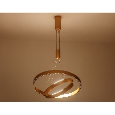Подвесной светодиодный светильник Ambrella light FL5885/2 GD золото 45W 3000K/4200K/6400K D600/400*1200 (без ПДУ)