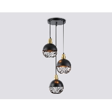 Светильник Ambrella light TR8505/3 BK/CP черный/медь E27/3 max 60W D410*1000
