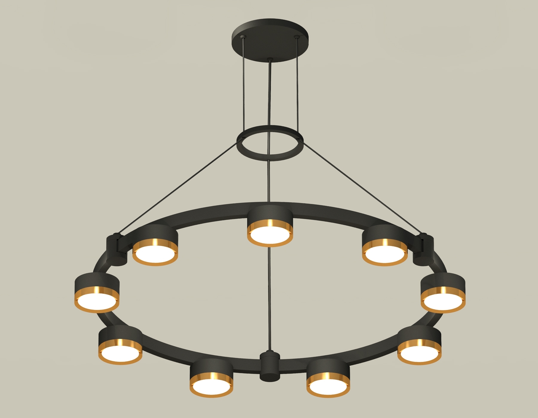 Светильник Ambrella light XR92051802/9 SBK/PYG черный песок/золото желтое полированное GX53 (A9205, C9242, N8124)