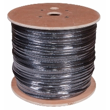 Кабель витая пара Rexant F/UTP, cat.5e, PE, 4PR, 24AWG, внешний, черный, с тросом, 305 м