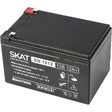 Аккумулятор SKAT SB 1212, 12В, 12Ач, максимальный ток заряда 3,6 А.