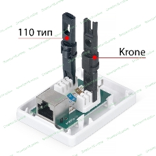 Розетка в сборе Cabeus, 1x RJ45(8P8C), кат. 6, экр., внешняя, белый, (WS-8P8C-Cat.6-SH-1)