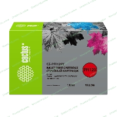 Картридж струйный Cactus CS-PFI120Y желтый (130мл) для Canon imagePROGRAF TM-200/TM-205/TM-300/TM-305