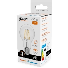 Лампа светодиодная филаментная Gauss Filament 11Вт цок.: E27 груша св. свеч. бел. теп. (упак.: 10 шт)