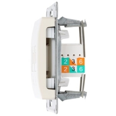 Механизм розетки комп. 2-м Glossa RJ45+RJ45 кат. 5е беж. SchE GSL000285KK