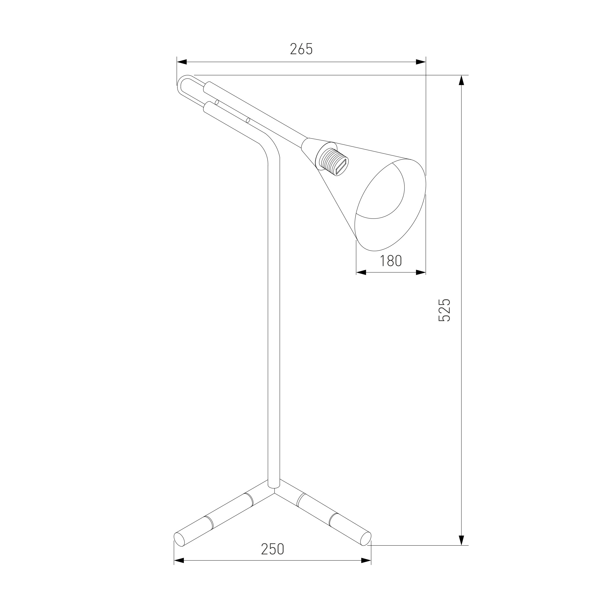 01186/1 / настольный светильник / черный
