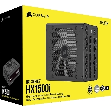 Блоки питания/ Power Supply Corsair HX1500i, Model RPS0132, 1500W 80+ Platinum (ATX, 3.1, PCIe 5.1, Full modular, 1x24(20+4)pin, 2x8-Pin to 12V-2x6 Cable, 3x4+4-pin CPU +12V (EPS), 6x4-pin Molex, 4x6+2-pin PCIe, 8xSATA3, 1xUSB Type-C, Active, 140x140mm, 150x200x86mm, APFC, Power cable-EU, black)