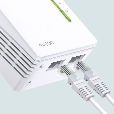 Сетевое оборудование TP-Link TL-WPA4220 300Mbps Wireless AV500 Powerline Extender, 500Mbps Powerline Datarate, 2 10/100Mbps Fast Ethernet ports, HomePlug AV, Plug and Play, WiFi Clone, Single Pack
