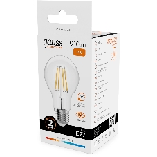 Лампа светодиодная филаментная Gauss Filament 11Вт цок.: E27 груша св. свеч. бел. теп. (упак.: 10 шт)