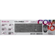 Комплект клавиатура+мышь Defender Columbia C-775 беспроводной, USB, 1600 DPI, чёрный