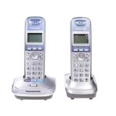 Телефон беспроводной (DECT) Panasonic KX-TG2512RUS (серебристый) Доп трубка в комплекте,АОН, Caller ID,спикерфон на трубке,полифония