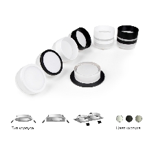 Корпус светильника C6513 SBK черный песок D80*H25mm MR16 GU5.3