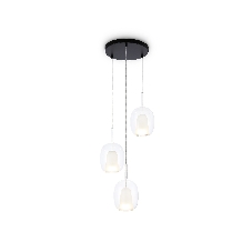 Подвесной светильник Ambrella light LH11151/3 BK/WH/CL черный/белый/прозрачный E27*3 max 60W D425*1500