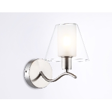 Настенный светильник Ambrella light LH57085 SN/FR никель/белый матовый E14 max 40W 230*140*200