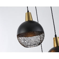 Светильник Ambrella light TR8505/3 BK/CP черный/медь E27/3 max 60W D410*1000