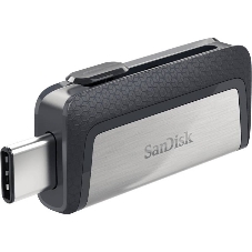 Флешка USB SanDisk DDC2 Ultra Dual (SDDDC2-032G-G46), 128Gb, USB 3.0/USB 3.1 Type C, R/W 150/30, серый/черный
