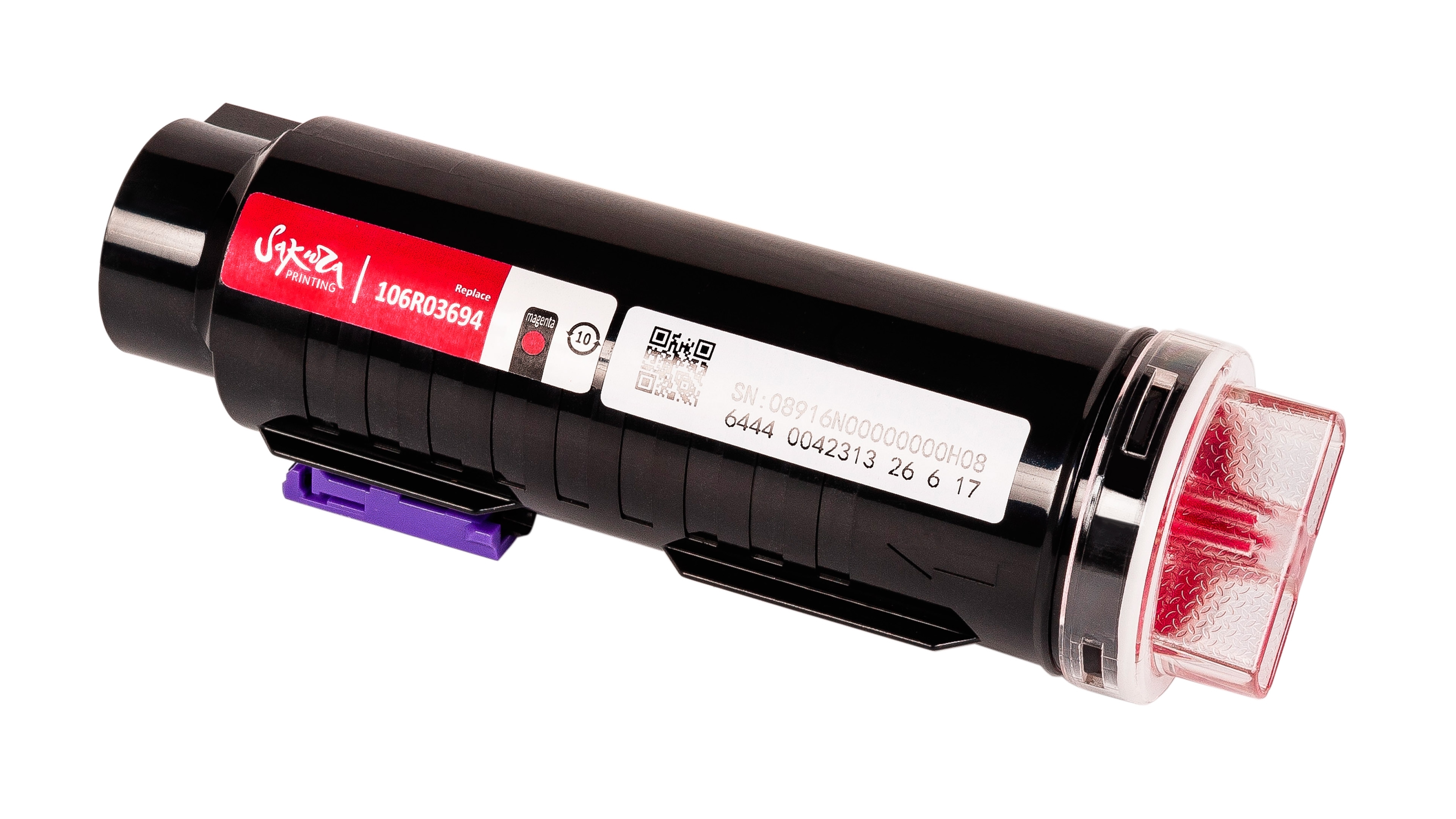Картридж лазерный Sakura 106R03694 для Xerox Phaser 6510, WC 6515, пурпурный, 4300 к.