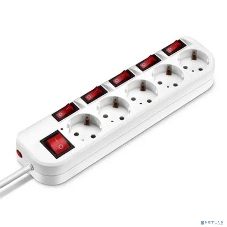 Сетевой фильтр Buro 500SH-3-SW-W 3 м, 5 розеток, белый, коробка