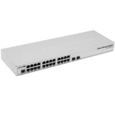 Коммутатор Mikrotik CRS326-24G-2S+IN with 800 MHz CPU, 512MB RAM, 24xGigabit LAN, 2xSFP+ cages, RouterOS L5 or SwitchOS (dual boot), desktop case, PSU