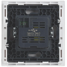 Розетка IEK FORTE&PIANO FP250 USB A+C 3,1А белый