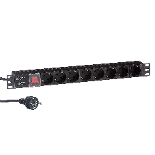 Блок розеток горизонтальный ExeGate ServerPro PDU-19H802 Al-8S-EU1.8-SW, 19