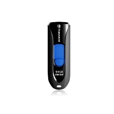 Флешка USB Transcend JetFlash 790 (TS64GJF790K), 64 Gb, USB 3.0, R/W 90/40, черный/синий