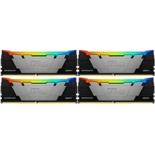 Оперативная память Kingston Fury Renegade, DDR4, 128GB (4x32GB), 3200MHz, CL16, DIMM, радиатор, черный